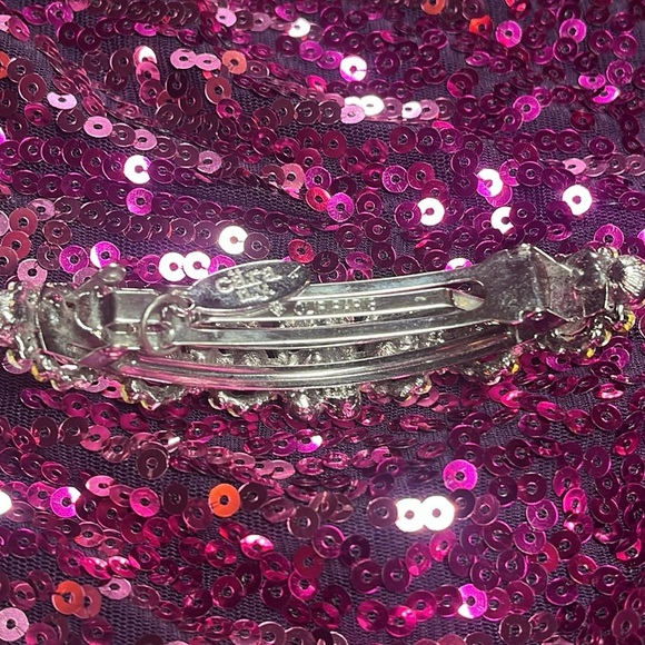 CÄRA N.Y. WHITE CRYSTAL HAIR CLIP VINTAGE - Picture 5 of 9